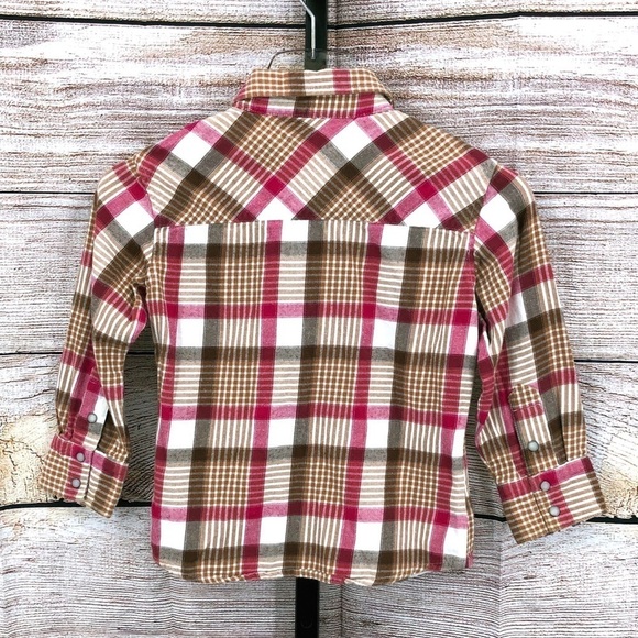 Farm Girl Authentic Pink, Green and Brown Button up Size 5/6 - Picture 3 of 11